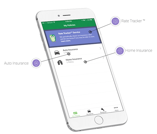 intuitiveapp Smartphone showing various Answer Financial technologies